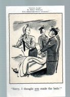 1943 TOTAL WAR POSTCARD... SORRY I THOUGHT YOU MADE THE BEDS