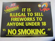 Original  STANDARD FIREWORKS WARNING POSTER