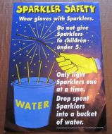 Original SPARKLER SAFETY POSTER