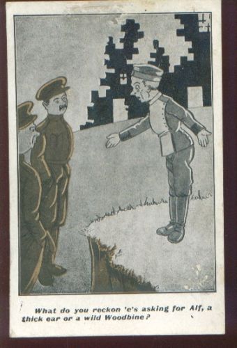 HE'S ASKING FOR A WILD WOODBINE POSTCARD