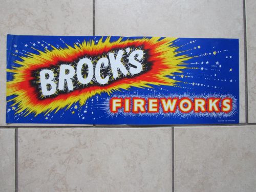 BROCKS FIREWORKS BANNER POSTER