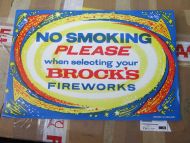 BROCKS FIREWORKS NO SMOKING POSTER #2