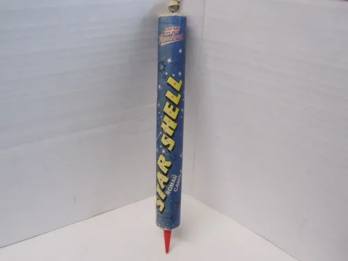 EMPTY DUMMY SIZE 4 STANDARD FLAG STAR SHELL ROMAN CANDLE  (KS)